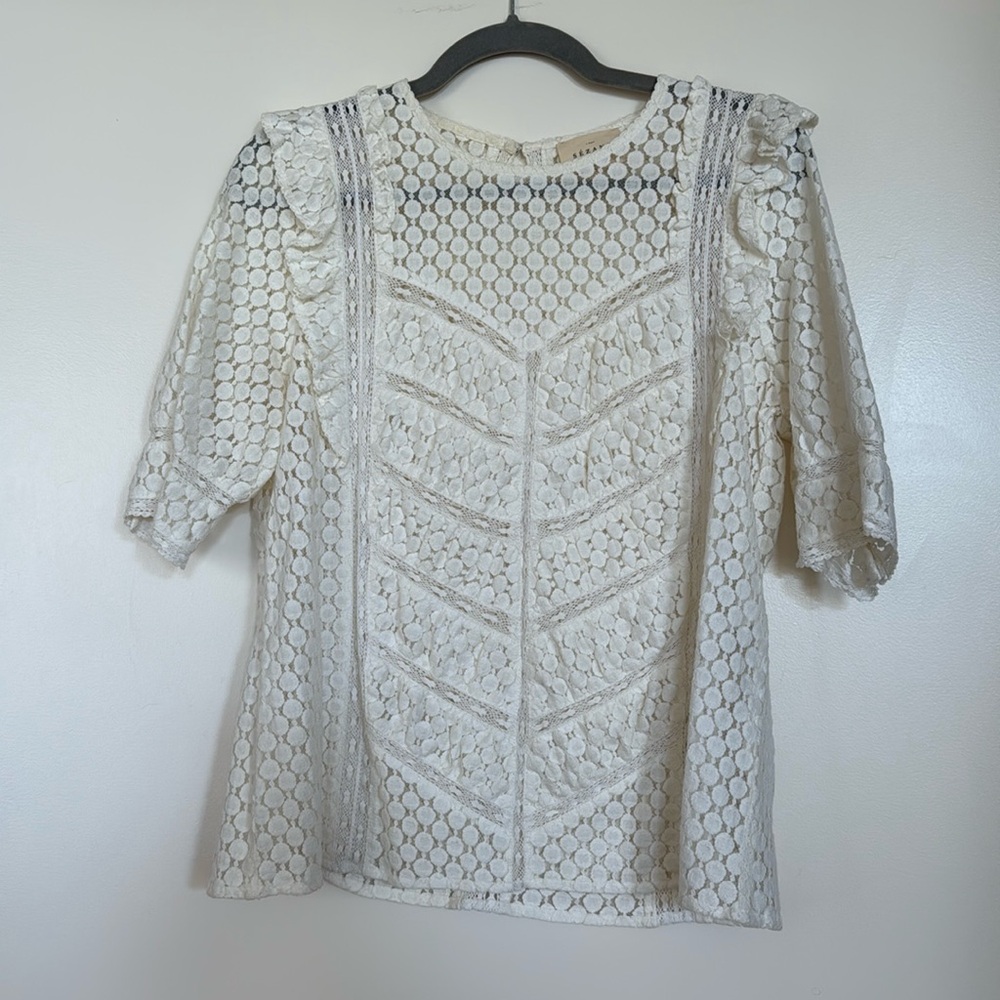 Sézane lace top